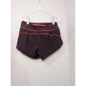 Athleta Run With It Short Women's Plum‎ Orange Trim Athletic Shorts XS